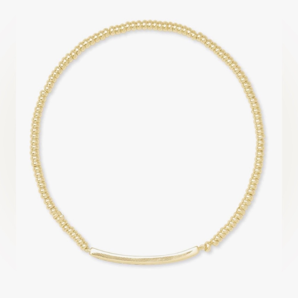 Kendra Scott Gold Addison Stretch Bracelet with Crystal Accents - Picture 2 of 3